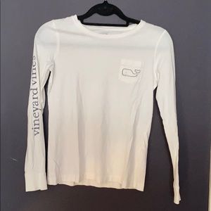 VGUC Womens XXS Vineyard Vines white tshirt LS